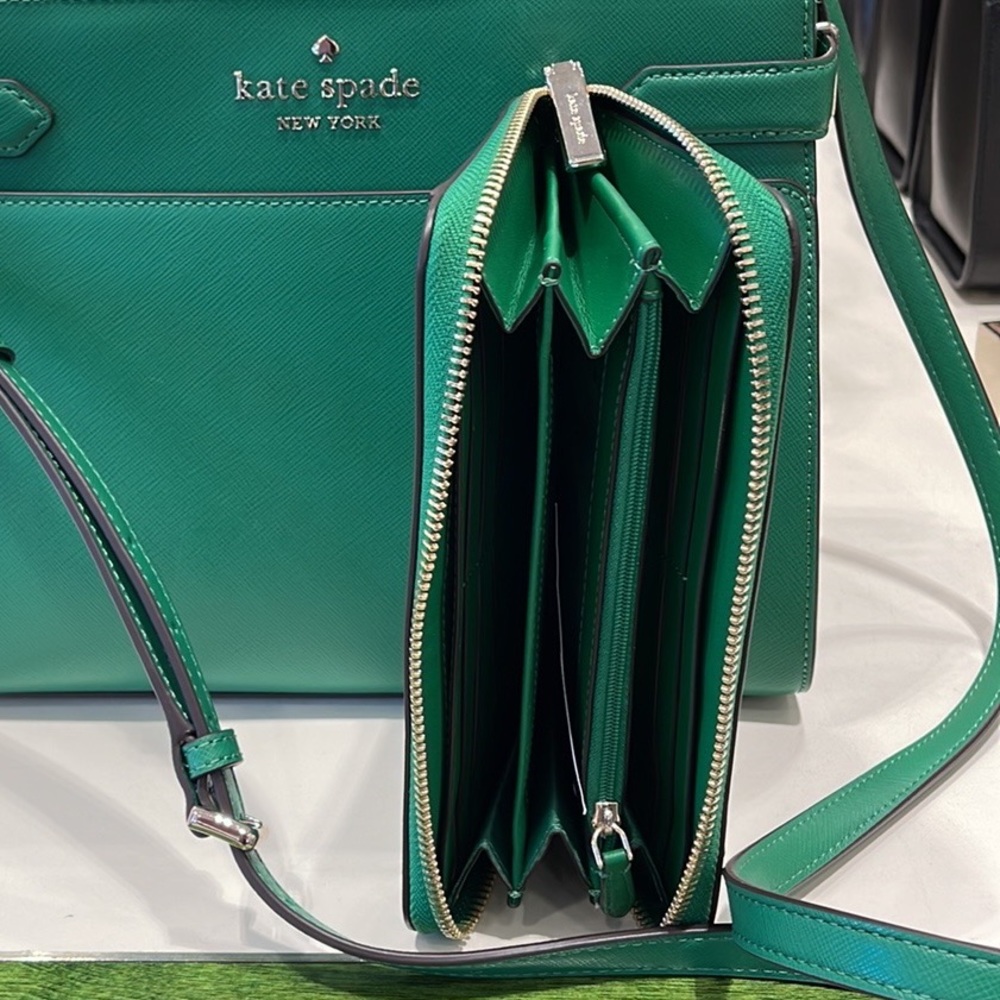 Kate Spade Staci Large Continental Wallet 
Green Bean - Picture 3 of 16